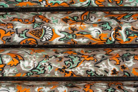 Soufflet d'accordéon aux motifs floraux