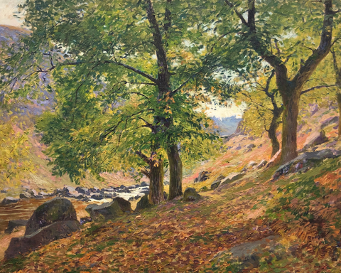 Paysage d'automne au bord d'une rivière