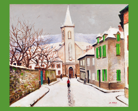 Argentat, rue du Jardin-public, neige