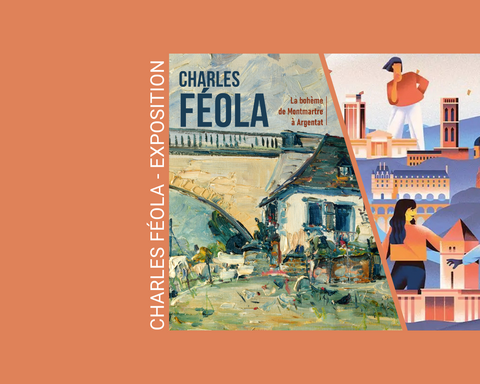 Charles Féola JEP Peinture de Charles Féola représentant les quais d'Argentat