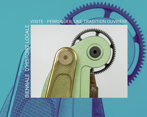 Biennale visite perruque Détail d'un cadeau de départ en retraite : miniature d'une fraiseuse