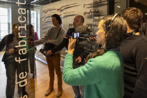 Groupe de journaliste à la Cité