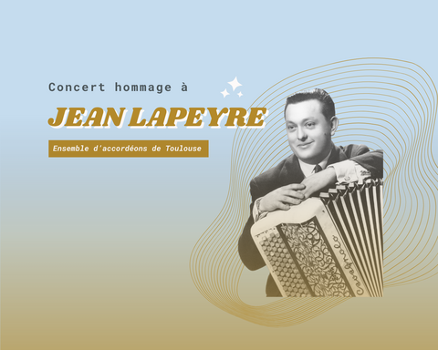 Photo de Jean Lapeyre avec son accordéon